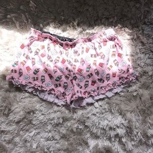 I 💕 Coffee Pajama Shorts